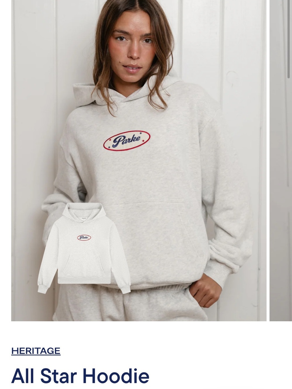 Parke All Star Hoodie - Cream